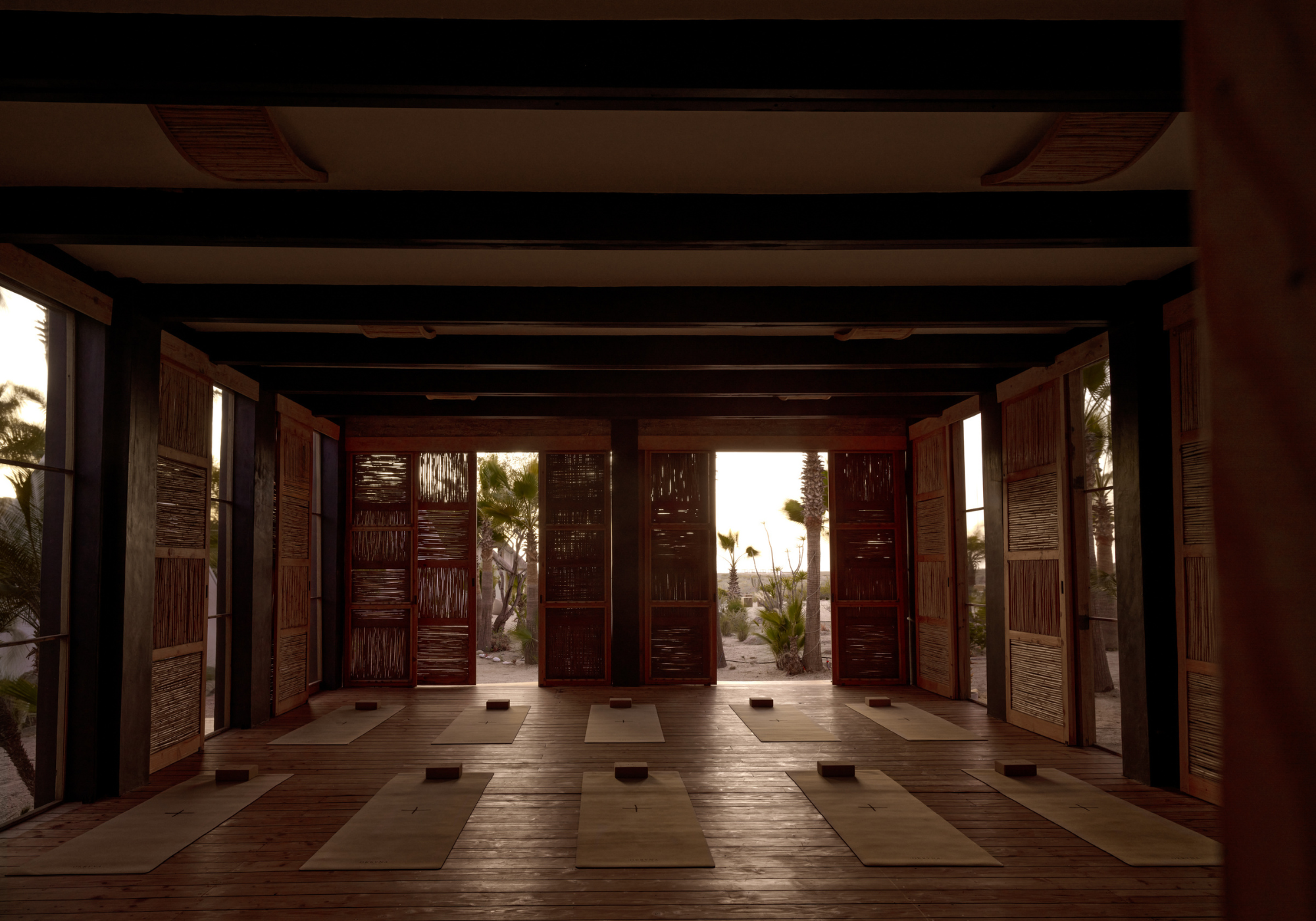 Yoga studio with ocean view